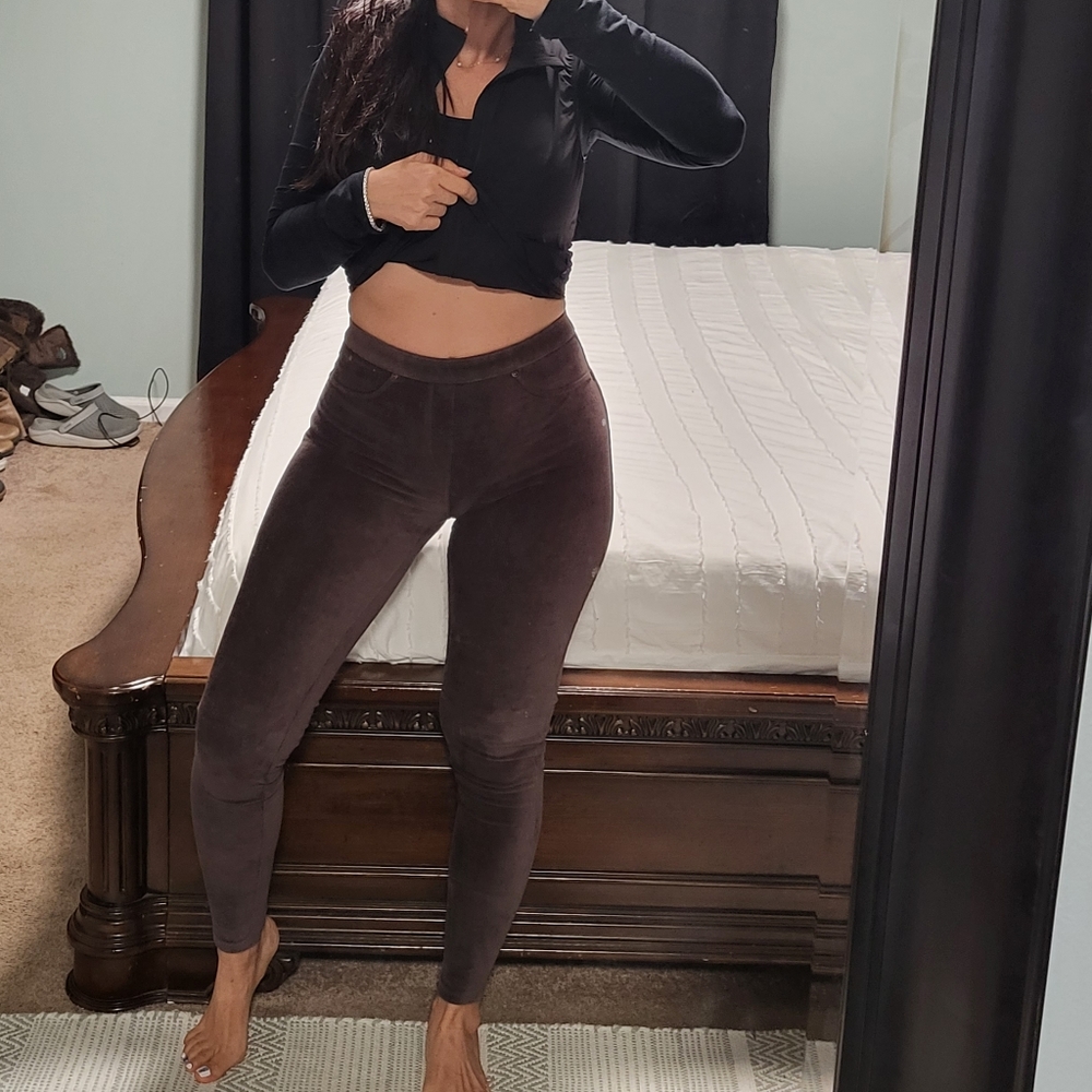 Hue brown leggings velvet small - Picture 4 of 14